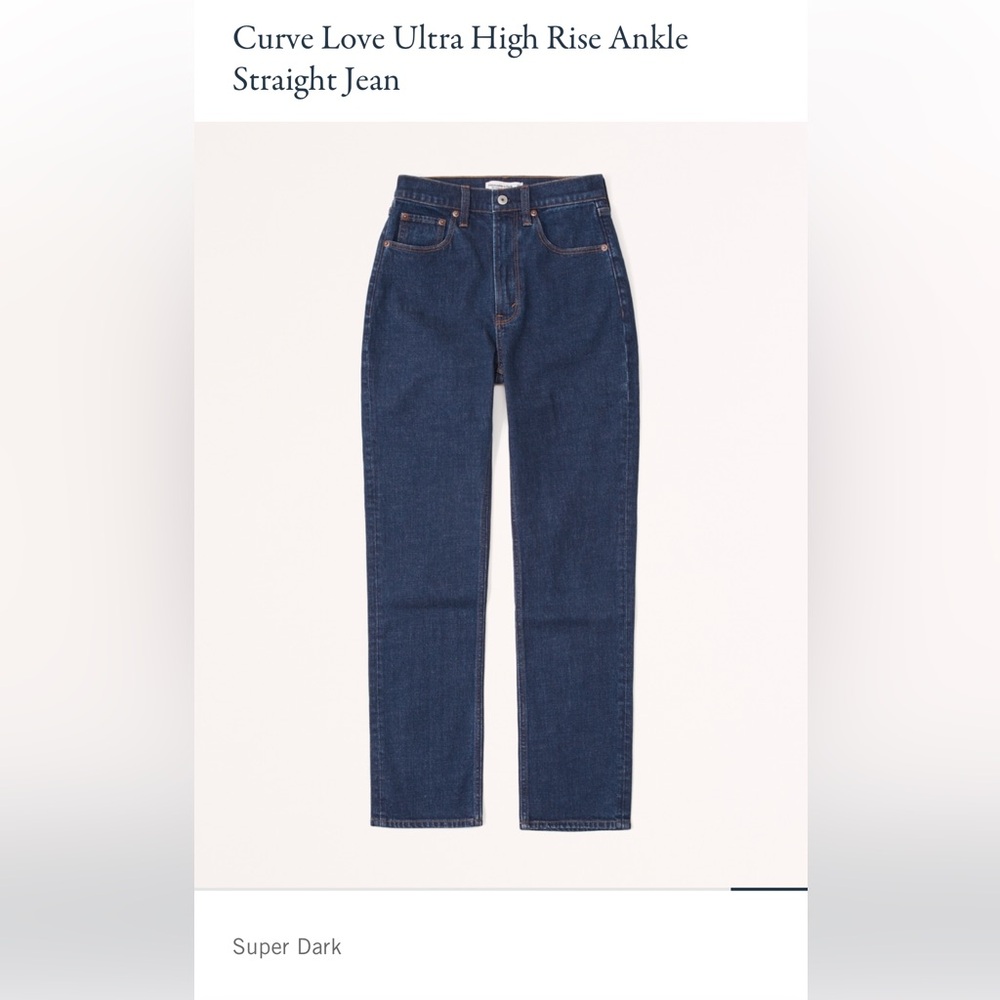 Abercrombie & Fitch Curve Love Ultra High Rise Ankle Straight Jean - Size 26/2 - Picture 6 of 12